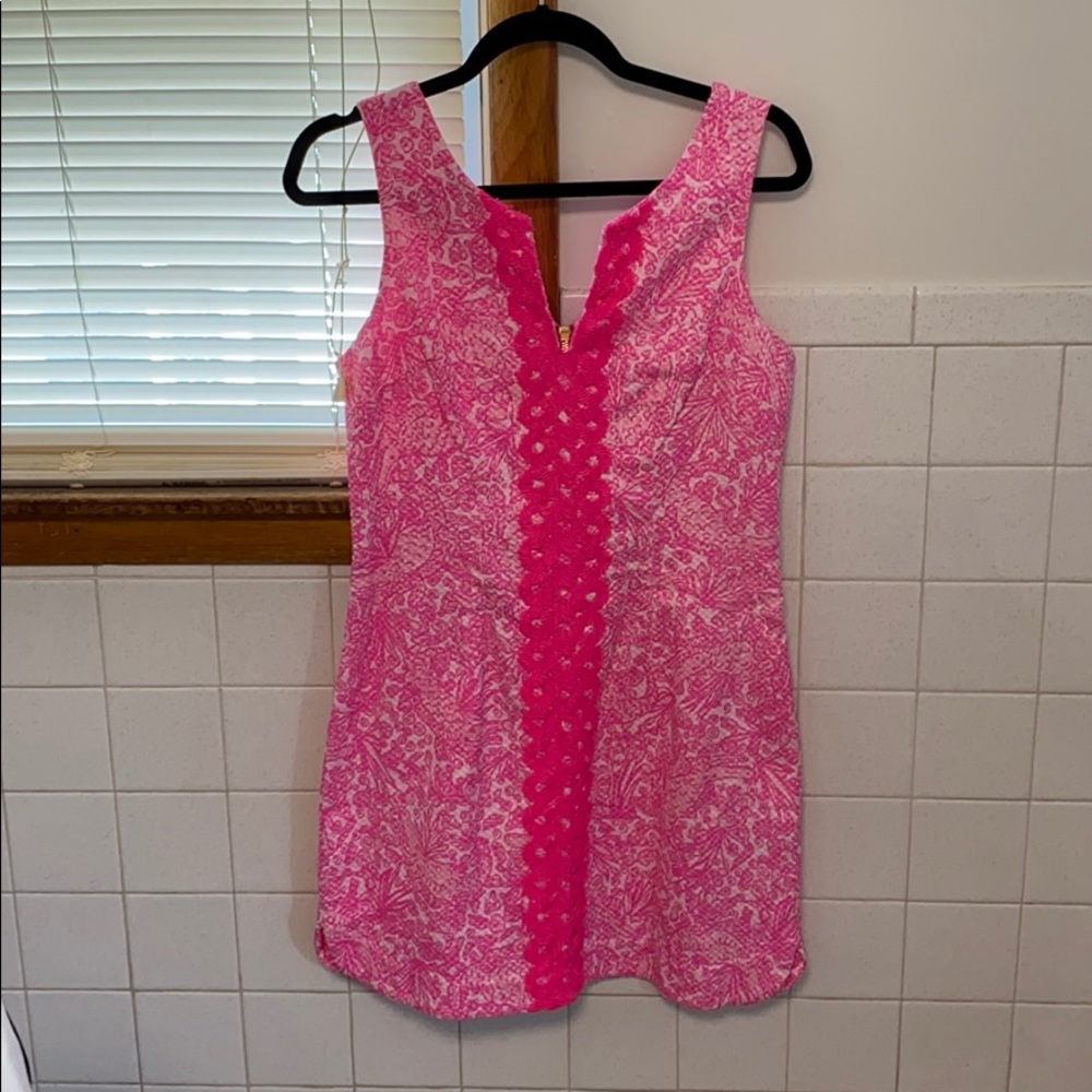 LILLY PULITZER SEE YA LATER PINK SHIFT SIZE 8